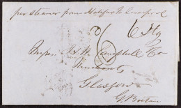 1856 (14th June) Entire Letter From Campbellton, New Brunswick, (with Sackville, N.B., On Reverse) To Glasgow, Scotland, - Autres & Non Classés