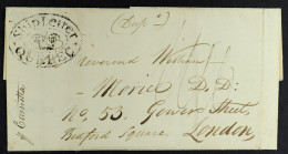 SHIP LETTER QUEBEC 1806 (Sept) Wrapper From Sandwich, Upper Canada To London 'pr. Eweretta' , Showing A Good Upright Ova - Sonstige & Ohne Zuordnung