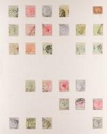 1880 - 1886 COLLECTION Of Used Stamps On Album Page,  1880 Â½d Opt, 1881 Wmk CC Set To 4pi, 1882 'Â½' On Â½pi Wmk CC, 18 - Other & Unclassified