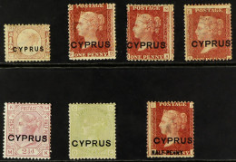 1880-81 Overprints On GB Mint Range, With Â½d Plate 15, 1d Plates 215, 216 & 218, 2Â½d And 4d, And Â½d On 1d SG 9 Plate  - Sonstige & Ohne Zuordnung