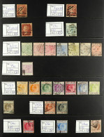 1881-1960 BETTER ITEMS USED SELECTION On Stock Pages, Includes 1881 Â½d On 1d 18mm Surchs (x2, Plates 208 & 220), 1881 3 - Other & Unclassified