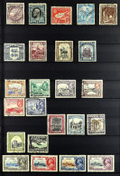 1911 - 1935 USED COLLECTION On A Double-sided Protective, Note 1912-15 Set, 1921-23 Wmk Script Most To 45pi, 1924-28 Wmk - Autres & Non Classés