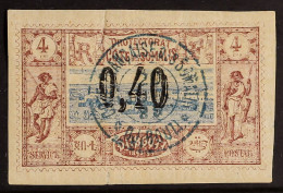 SOMALI COAST 1899 0.40 On 4c Blue And Purple-brown (sold Ready-cancelled), SG 106, Mint With Original Gum, Tear At Top.  - Autres & Non Classés