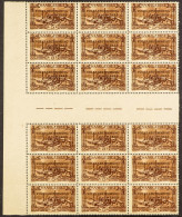 SAAR - 1934 5fr Deep Brown Overprinted 'VOLKSABSTIMMUNG 1935', Michel 193 (SG 190) Never Hinged Mint Interpane Block 18. - Autres & Non Classés