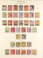 1886 - 1935 USED COLLECTION On Well-filled SG 'Imperial' Album Pages, Note 1886 Set To 6d, 1886-87 Set, 1889 Surcharged  - Gibraltar