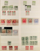 1854-1949 COLLECTION In Stockbook, Includes 1854-55 Â½a (x9), 1a (x3 Incl Pair), 2a (x2) & 4a (x4) Used, Plus Unused Rep - Andere & Zonder Classificatie