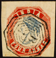 1854-55 4a Pale Blue And Red 5th Printing (Head Die III, Frame Die II) SG 25, Used With 4 Good To Huge Margins & Crisp C - Other & Unclassified