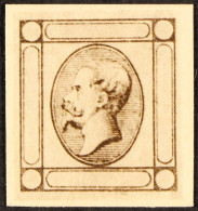 1863 15c Matraire Issue (as Sassone 12), PROOF On Card Of Central Vignette & Frame Without Inscriptions, In Sepia. - Ohne Zuordnung