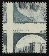 1980-92 450L Bosa Castle (as Sassone 1521) Variety 'PRINTED IN SLATE ONLY' & MIS-PERFORATED, Bolaffi 1626B, Never Hinged - Ohne Zuordnung