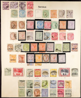 1860 - 1905 COLLECTION Of Mint & Used Stamps Crammed Onto A Single SG 'Imperial' Album Page, Many Complete Sets, A 1d 'S - Giamaica (...-1961)