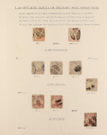 1875 BIRD ISSUE Group Of 9 Used Examples An Album Page, Note 12s Roses (2), 15s Violets (4) And 45s Carmines (3, Incl. T - Sonstige & Ohne Zuordnung