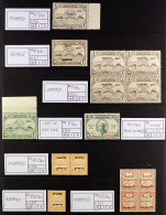 OCCUPATION OF PALESTINE VARIETIES 1948-1949 Never Hinged Mint Assembly On Stock Pages, Includes 1949 UPU 1m Opt Double,  - Jordanie