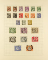 1922-27 Used Stamps (23) On Album Page, Most Vals To Â£1 (set Missing 2s50 & 7s50) + Some Additional Shades. - Kenya (1963-...)