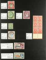 1903-1963 BETTER ITEMS On Stock Pages, Includes 1903-04 5r Used, 1904-07 1r & 2r Used, 1912-21 5r Used, 1935 30c & 1s 'D - Vide