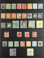 1912 - 1931 COLLECTION Of 35 Used Stamps On Protctive Page, Note 1912-21 Wmk MCCA Set To 4r With Extras, 1919 4c Surchar - Vide