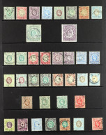EAST AFRICA & UGANDA Of 37 Used Stamps On Protective Page, Note 1903-04 Wmk Crown CA Set To 2r (2r With Fiscal Cancel),  - Vide