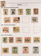 1885 - 1904 COLLECTION Of Used Stamps On Album Pages, Stc Â£1400+ Correctly Including The 'remainder' Cancellations (80  - Nordborneo (...-1963)