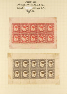 1885-86 COMPLETE SHEETLETS. 1885-86 2c Rose-red (SG 30) Sheetlet Of 10 Mint With 9 Stamps Never Hinged (thin At Sheet Ma - Bornéo Du Nord (...-1963)