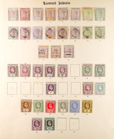 1890 - 1910 MINT COLLECTION ON 'IMPERIAL' ALBUM PAGE Of 35+ Stamps Including The 1890 Set (5s No Gum), 1897 Diamond Jubi - Leeward  Islands