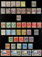 1890 - 1954 COLLECTION Of Used Stamps On Protective Pages Incl Sets, Higher Values, Later With QEII Complete (95+ Stamps - Leeward  Islands