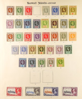 1912 - 1935 MINT COLLECTION Of Around 40 Stamps On An SG 'Imperial' Album Page, Note 1912-22 Basic Set Plus 3d, 1s & 5s  - Leeward  Islands