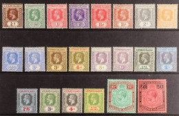 1921-32 Wmk Mult Script CA Set (missing 1d Bright Scarlet), SG 58-80, Mint, 4s Value Thinned. Cat Â£432 (22 Stamps) - Leeward  Islands