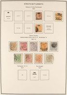 1867 - 1941 COLLECTION Of 200+ Stamps On Album Pages, Note 1867 4c On 1a, 8c On 2a & 32c On 2a, 1867-72 Set, 1880 10 On  - Straits Settlements