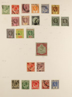 1867-1921 USED COLLECTION On Pages, Includes 1867 12c On 4a & 32c On 2a Opts, 1882 8c With 'Nebong Tabal' Crown Provisio - Straits Settlements