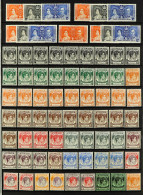 1937-41 MINT / NEVER HINGED MINT Range Of 75+ Stamps With Duplication Includes 1937 4c 'extra Locks Of Hair' (SG 275a),  - Straits Settlements