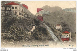 HONG KONG TRAMWAY STATION PEAK COLORISEE - Chine (Hong Kong)