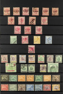 SELANGOR 1883 - 1965 USED COLLECTION On Protective Pages, Note 1885-91 'Selangor' Overprints On 2c Pale Rose Various Typ - Andere & Zonder Classificatie