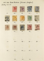 1882 - 1900 SECOND 'SIDE-FACES' COLLECTION Of 750+ Used Stamps Well- Annotated On Pages In An Old Spring - Back Album, N - Sonstige & Ohne Zuordnung