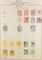 1882 - 1900 SECOND SIDEFACES ISSUES Collection Of Approx 120 Stamps On 8 Album Pages, Mint & Used, Note Complete Set Of  - Other & Unclassified