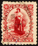 1902 (Apr) 1d Carmine 'Universal' Perf 11 On Thin, Hard Cowan Paper, SG 301, Very Fine Used. Cat Â£1000. - Andere & Zonder Classificatie