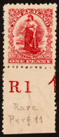 1906 1d Carmine-lake 'Universal' Perf 11 With Sheet Margin At Base Showing 'R1' Plate Number, CP G10b(4). Mint Very Fine - Andere & Zonder Classificatie