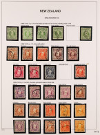 1909 - 1916 USED COLLECTION On Album Pages, Note 1909-16 Perf 14x14Â½ Set With 4d Orange-reds (2), 8d Wmk Inverted, Perf - Other & Unclassified