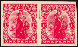 1909 1d Carmine 'Universal' Imperforate Pair, SG 405a, Mint Lightly Hinged Large Part OG. Cat Â£500. - Other & Unclassified