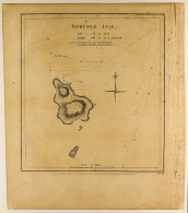 1777 MAP OF NORFOLK ISLAND 'Norfolk Isle' Map Published By W. Strahan.Â Overall Size Approx 240x275mm. - Isla Norfolk