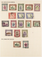 1939 - 1952 USED COLLECTION Of 75+ Stamps On Album Pages, Note 1945 'B.M.A.' Set, 1947 Crown Colony Opt'd Set, Plus 50c  - Nordborneo (...-1963)