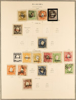 MADEIRA 1868 - 1928 USED COLLECTION On Album Pages, Chiefly Fine. Stc â‚¬2000+ (45 Stamps) - Other & Unclassified