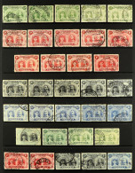 1910-13 DOUBLE HEADS Used Range With Perf 14 Vals To 1s And Perf 15 To 2Â½d, Additional Shades (33 Stamps) - Andere & Zonder Classificatie