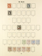 1860 - 1935 MINT COLLECTION On SG 'Imperial' Album Pages, Note 1860 1d Rose, 1863 4d Blue, 1864 1d Black, 1891 Set To 5s - St.Lucia (...-1978)