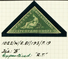 CAPE OF GOOD HOPE 1855 1s Deep Dark Green Triangular, SG 8b, Used With 3 Margins. Cat Â£550. - Ohne Zuordnung