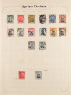 1924 - 1937 USED COLLECTION On Album Pages, Complete For The Period Plus Some Additional Perfs, Shades (55 Stamps) - Southern Rhodesia (...-1964)