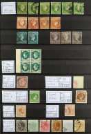 BETTER ITEMS On Stock Pages, Includes 1855-59 Postmarks Interest, 1862 2r Block Of 4 Mint, 1865 19c Imperf (4 Margins) & - Sonstige & Ohne Zuordnung