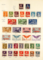 1907 - 1948 USED COLLECTION On Album Pages, Note 1923, 1929, 1935-37 Air Mail Stamps, 1938-39 Exhibition Sets In All Lan - Andere & Zonder Classificatie