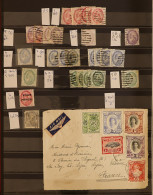 1886 - 1975 COLLECTION / ACCUMULATION Of Mint / Never Hinged Mint & Used Stamps On Stock Book Pages (approx 380 Stamps,  - Tonga (...-1970)