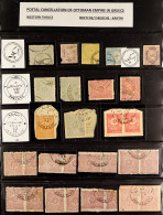 1860's-1910's POSTMARKS OF THE OTTOMAN EMPIRE IN GREECE IMPRESSIVE COLLECTION Of Used Stamps Showing Various Cancels Fro - Andere & Zonder Classificatie