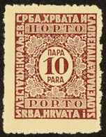 POSTAGE DUES 1921 10pa Maroon ERROR (Michel 53 I F, SG D190a), Never Hinged Mint, Fresh & Very Scarce, With Dejan Tubino - Other & Unclassified