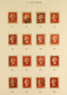 1840 - 1880 COLLECTION In Small Red Album, Note 1840 1d Mulready Letter Sheet (faults), 1840 1d Black (4 Margins), 1864- - Other & Unclassified